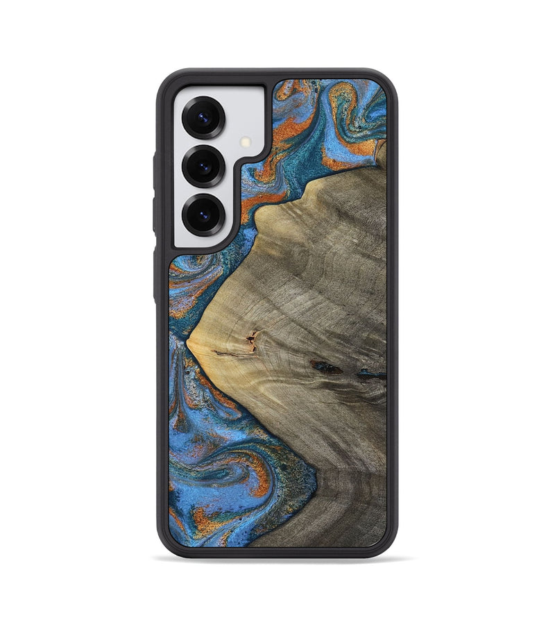 Galaxy S25 Wood Phone Case - Waverly (Teal & Gold, 813933)