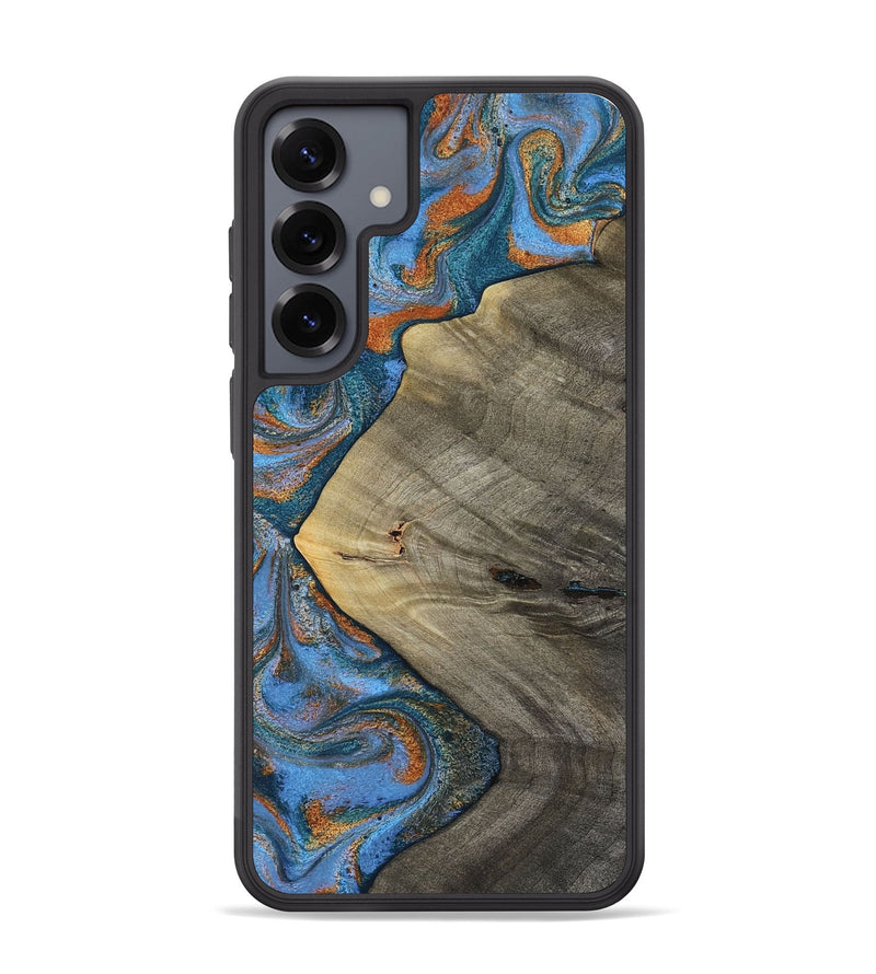 Galaxy S25 Plus Wood Phone Case - Waverly (Teal & Gold, 813933)