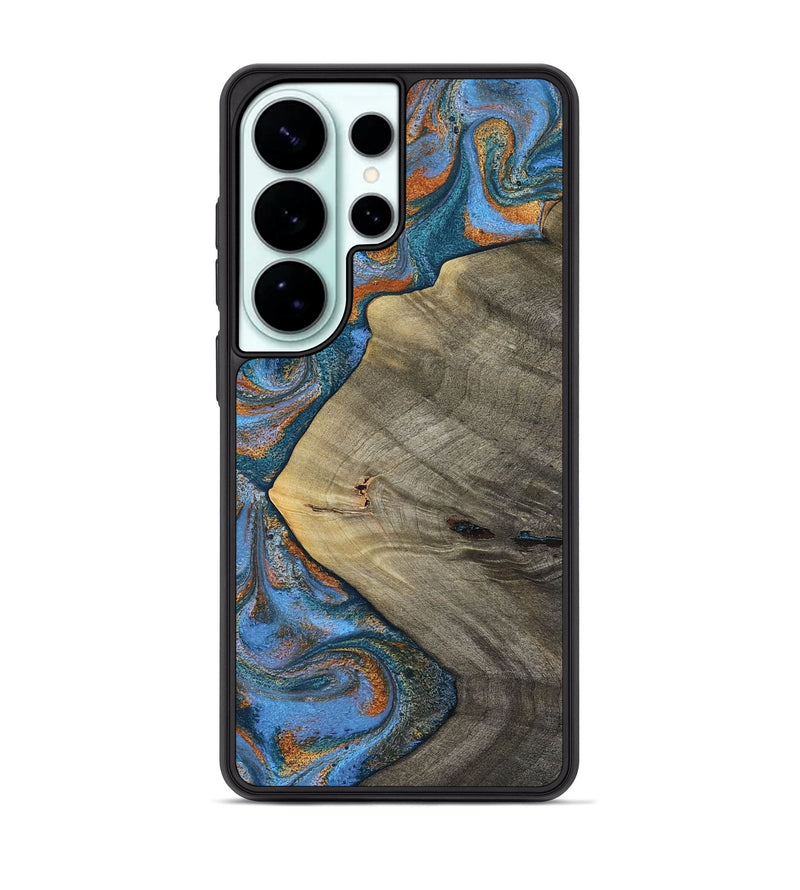 Galaxy S26 Ultra Wood Phone Case - Waverly (Teal & Gold, 813933)