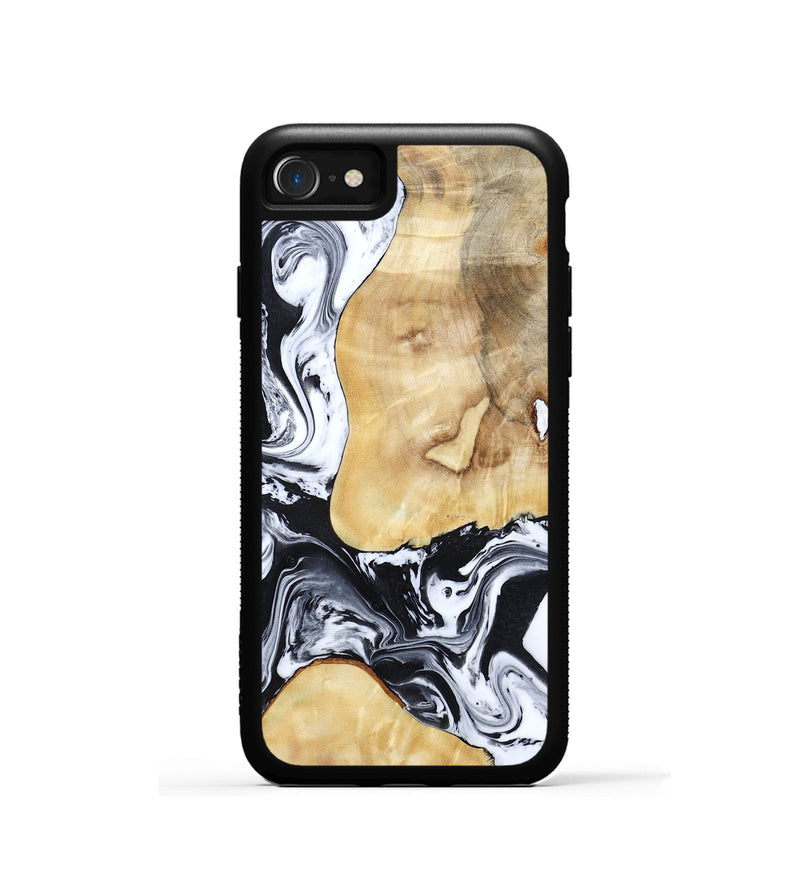 iPhone SE Wood Phone Case - Victor (Black & White, 813987)