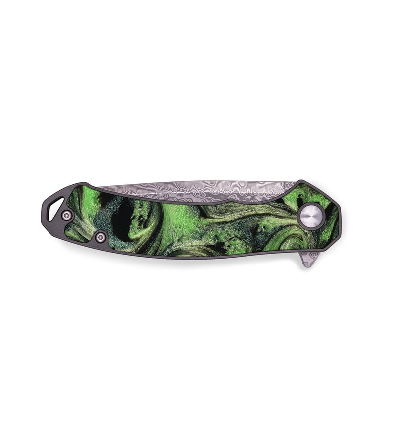 EDC ResinArt Pocket Knife - April (Green, 814108)