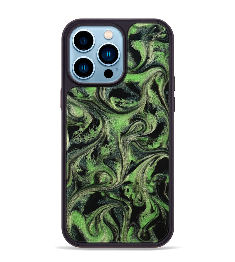 iPhone 14 Pro Max ResinArt Phone Case - April (Green, 814108)
