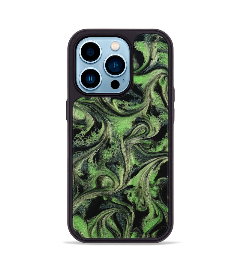 iPhone 14 Pro ResinArt Phone Case - April (Green, 814108)