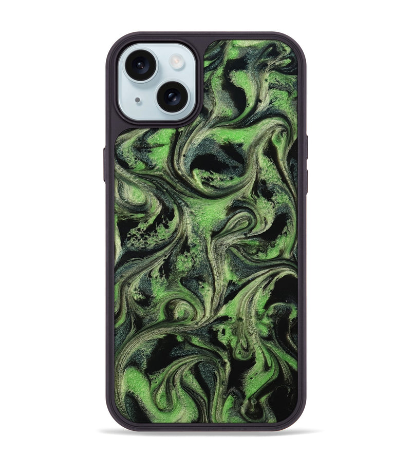 iPhone 15 Plus ResinArt Phone Case - April (Green, 814108)