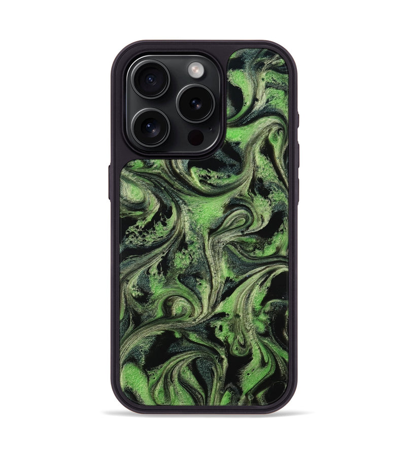 iPhone 15 Pro ResinArt Phone Case - April (Green, 814108)