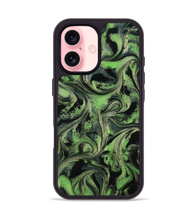 iPhone 16 ResinArt Phone Case - April (Green, 814108)