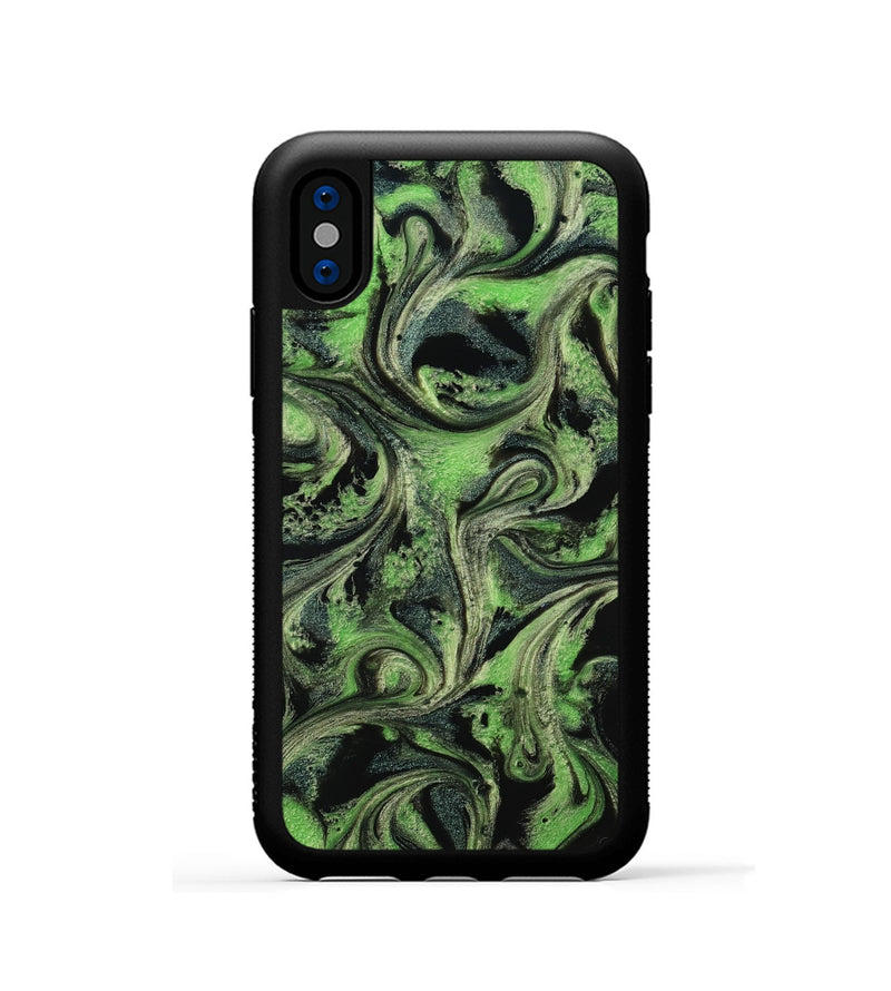 iPhone Xs ResinArt Phone Case - April (Green, 814108)