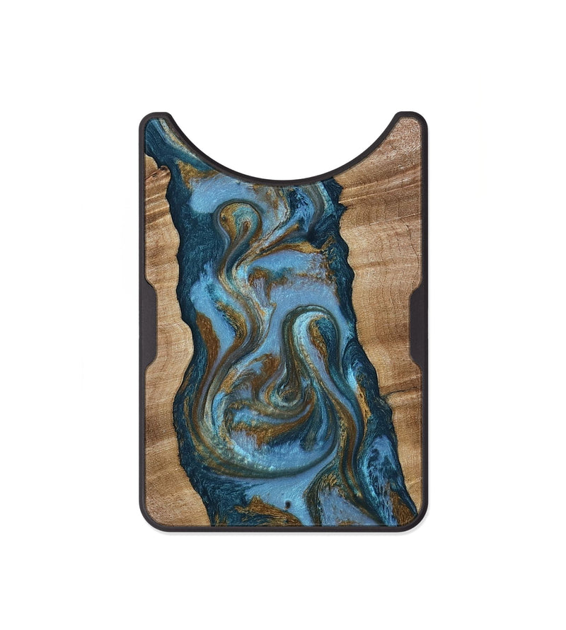 Alloy Wood Wallet - Milford (Teal & Gold, 814111)