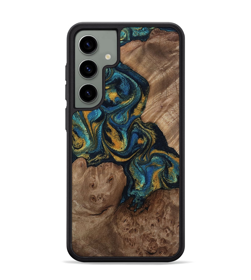 Galaxy S24 Plus Wood Phone Case - Mariela (Teal & Gold, 814113)