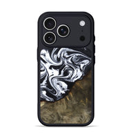 iPhone 17 Pro Wood Phone Case - David (Black & White, 814121)