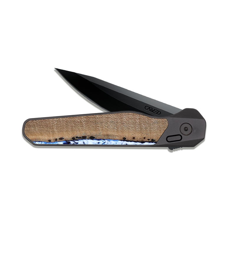 EDC Dark Slate Wood Pocket Knife - Evette (Coastal, 814146)