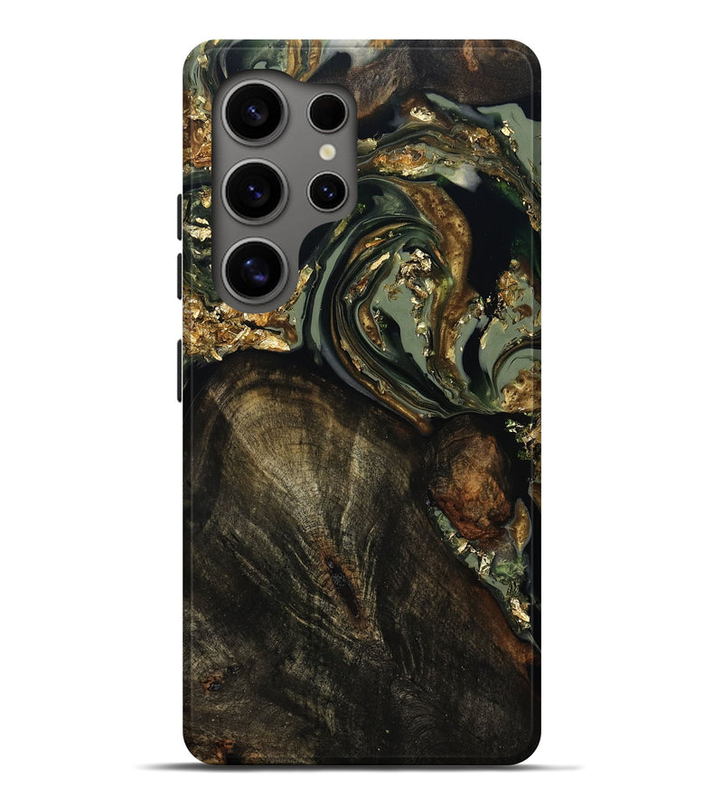 Galaxy S25 Ultra Wood Live Edge Phone Case - Leta (Green, 814168)