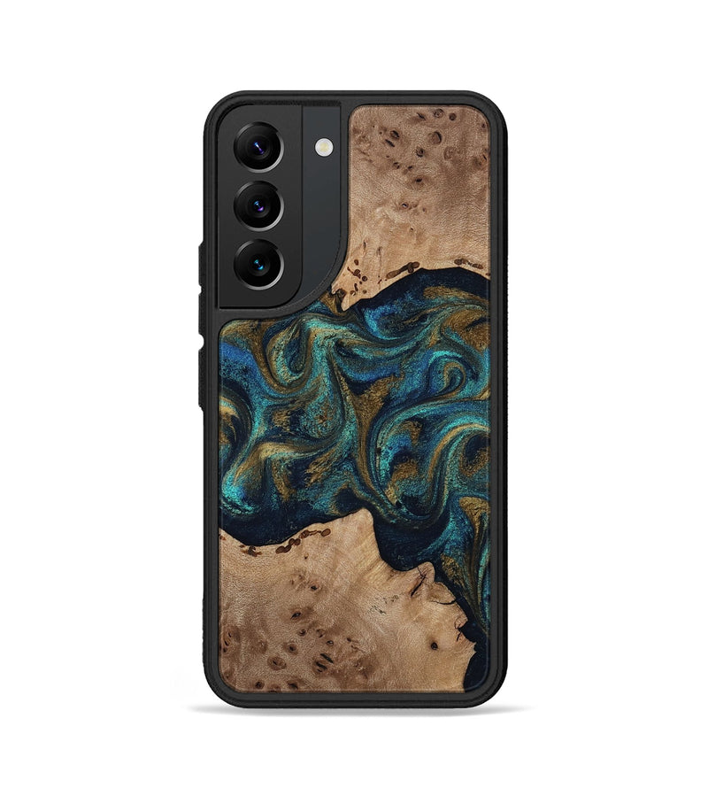 Galaxy S22 Wood Phone Case - Jacoby (Teal & Gold, 814180)