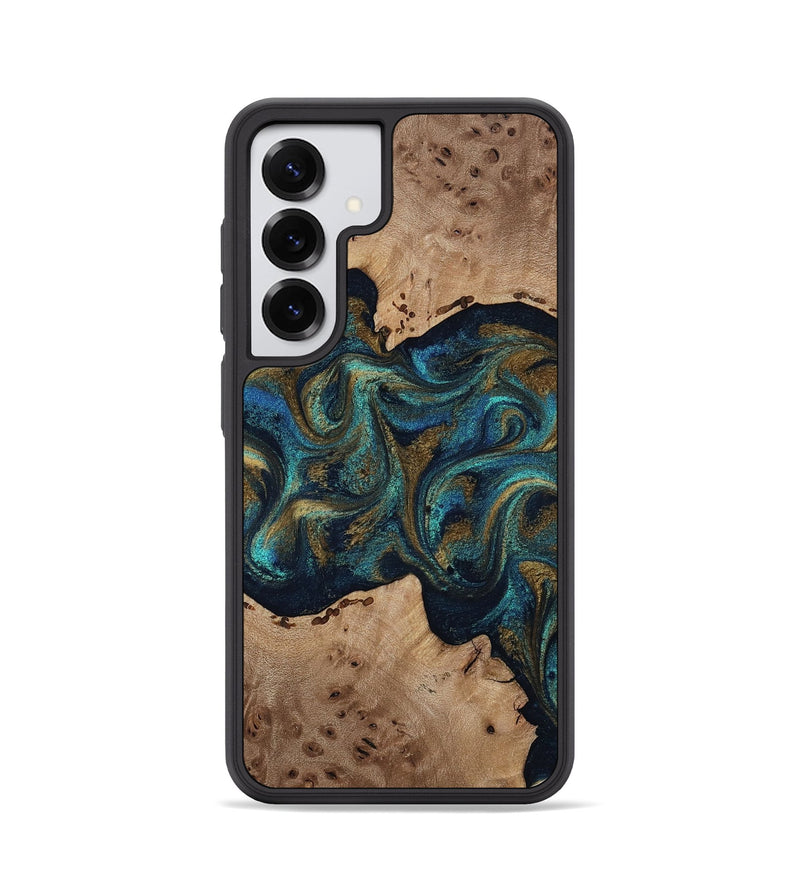 Galaxy S25 Wood Phone Case - Jacoby (Teal & Gold, 814180)