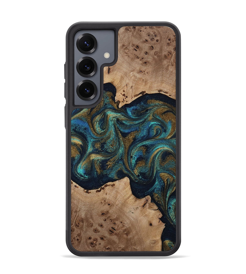 Galaxy S25 Plus Wood Phone Case - Jacoby (Teal & Gold, 814180)