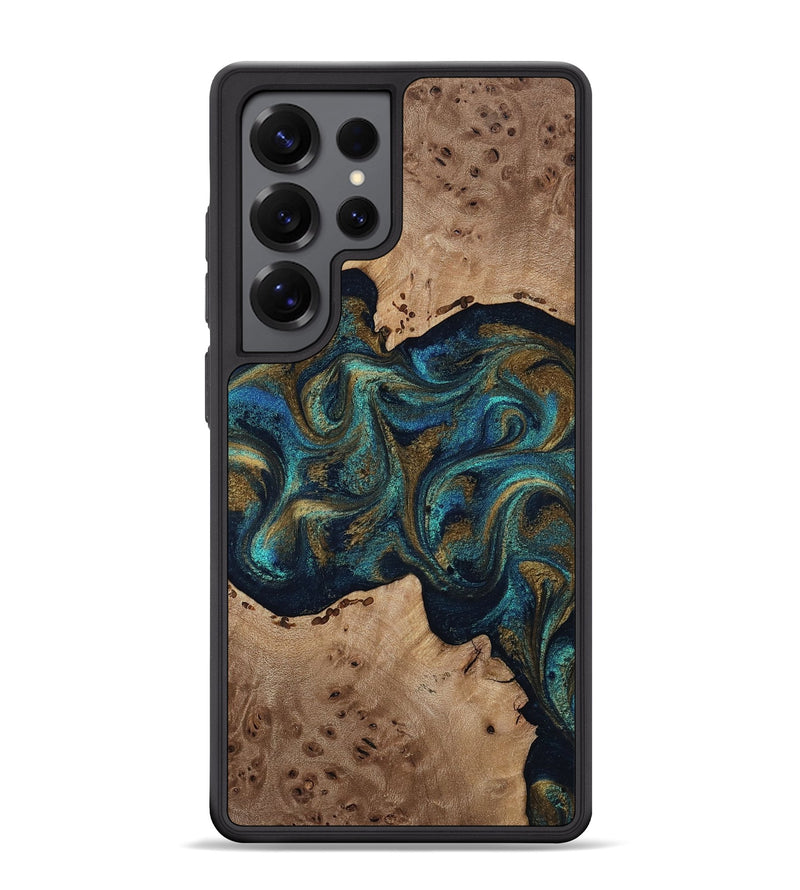 Galaxy S25 Ultra Wood Phone Case - Jacoby (Teal & Gold, 814180)