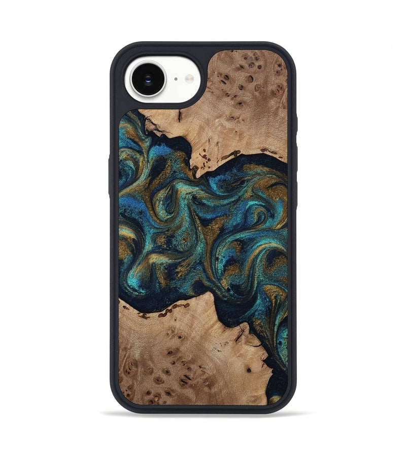 iPhone 17e Wood Phone Case - Jacoby (Teal & Gold, 814180)