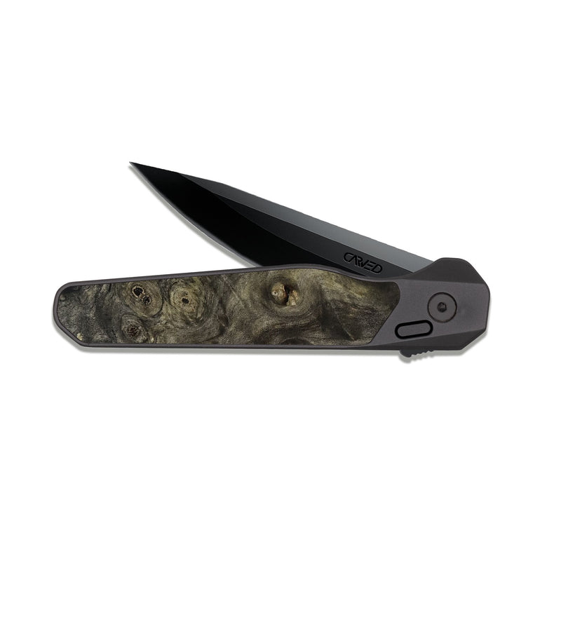 EDC Dark Slate Wood Pocket Knife - Kinsley (Wood Burl, 814184)
