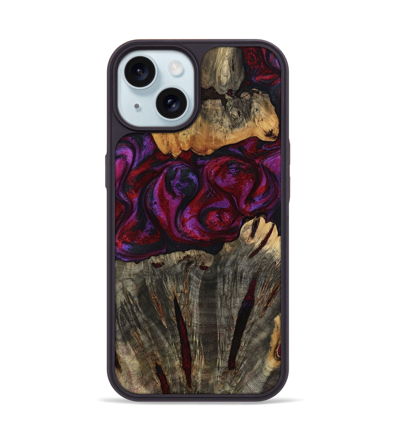 iPhone 15 Wood Phone Case - Jerrod (Red, 814188)