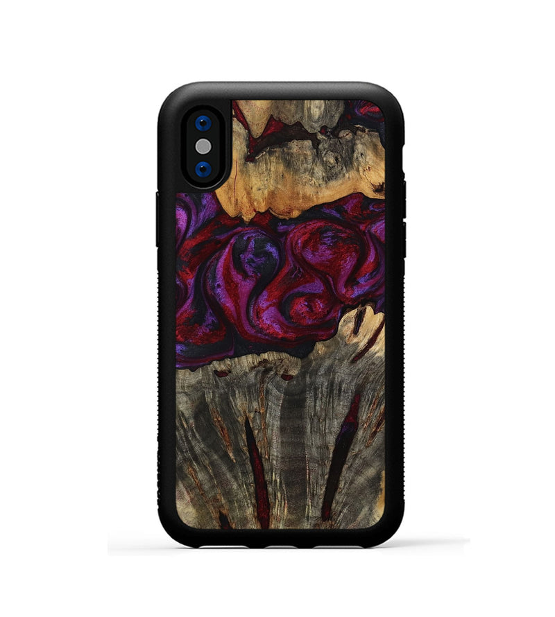 iPhone Xs Wood Phone Case - Jerrod (Red, 814188)