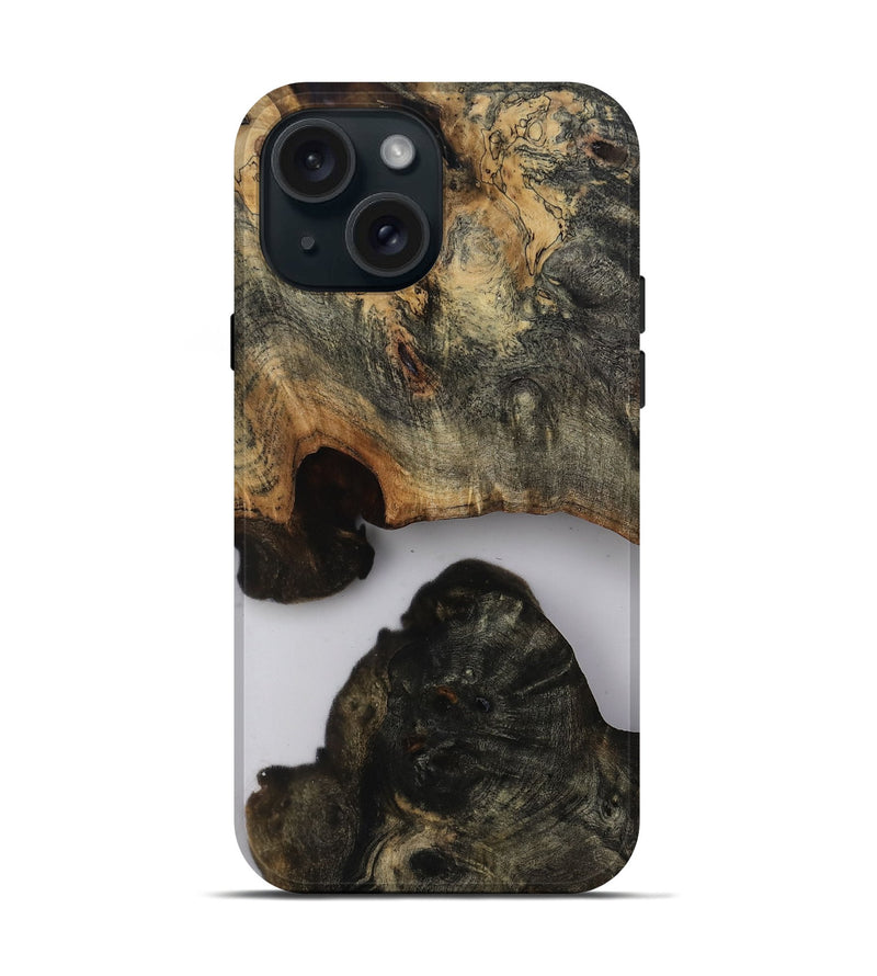 iPhone 15 Wood Live Edge Phone Case - Harve (Clear, 814232)