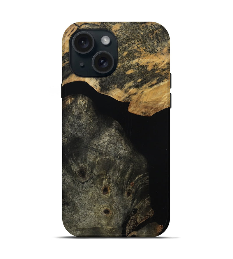 iPhone 15 Wood Live Edge Phone Case - Alyce (Wood Burl, 814236)