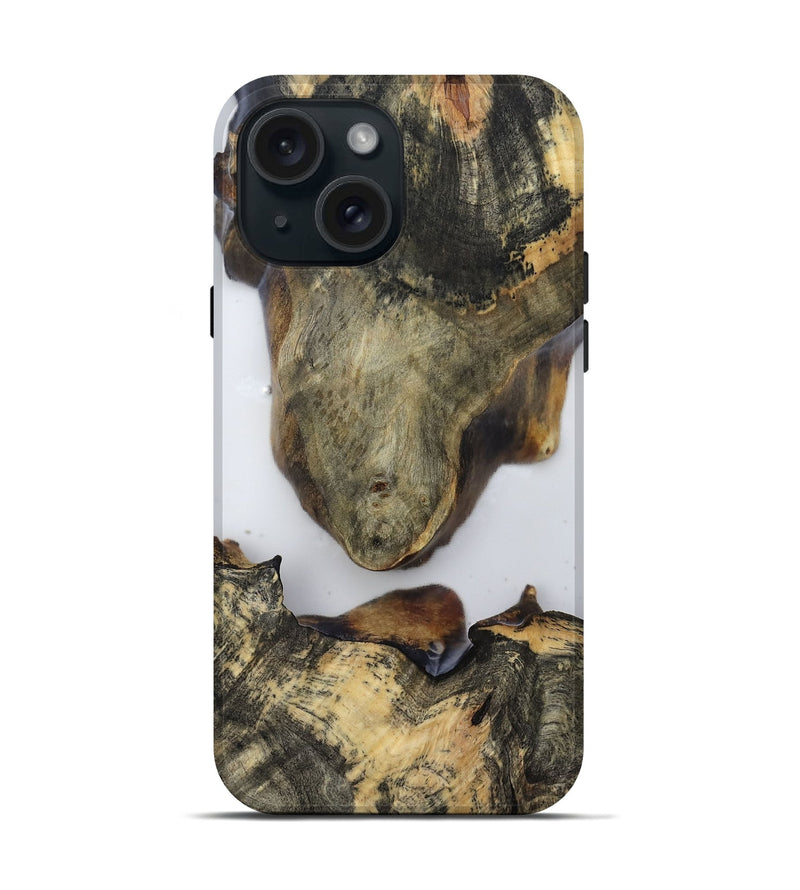 iPhone 15 Wood Live Edge Phone Case - Eli (Clear, 814238)