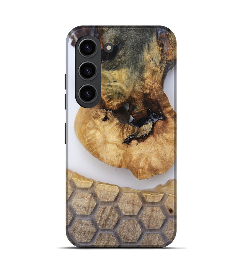 Galaxy S23 Wood Live Edge Phone Case - Celine (Clear, 814244)
