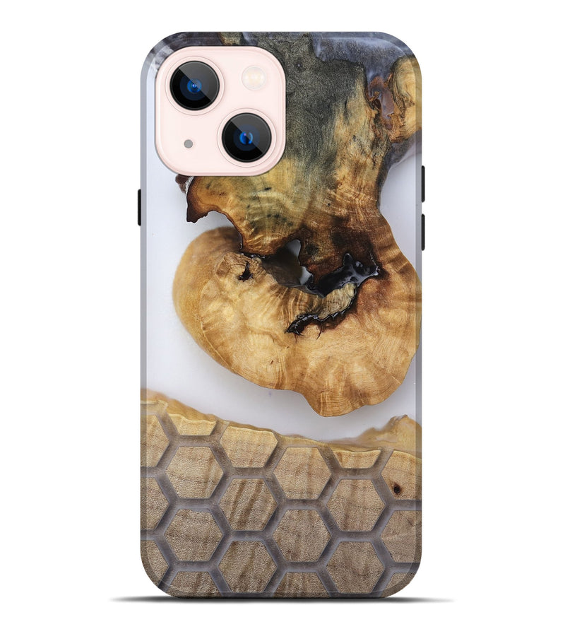 iPhone 14 Plus Wood Live Edge Phone Case - Celine (Clear, 814244)