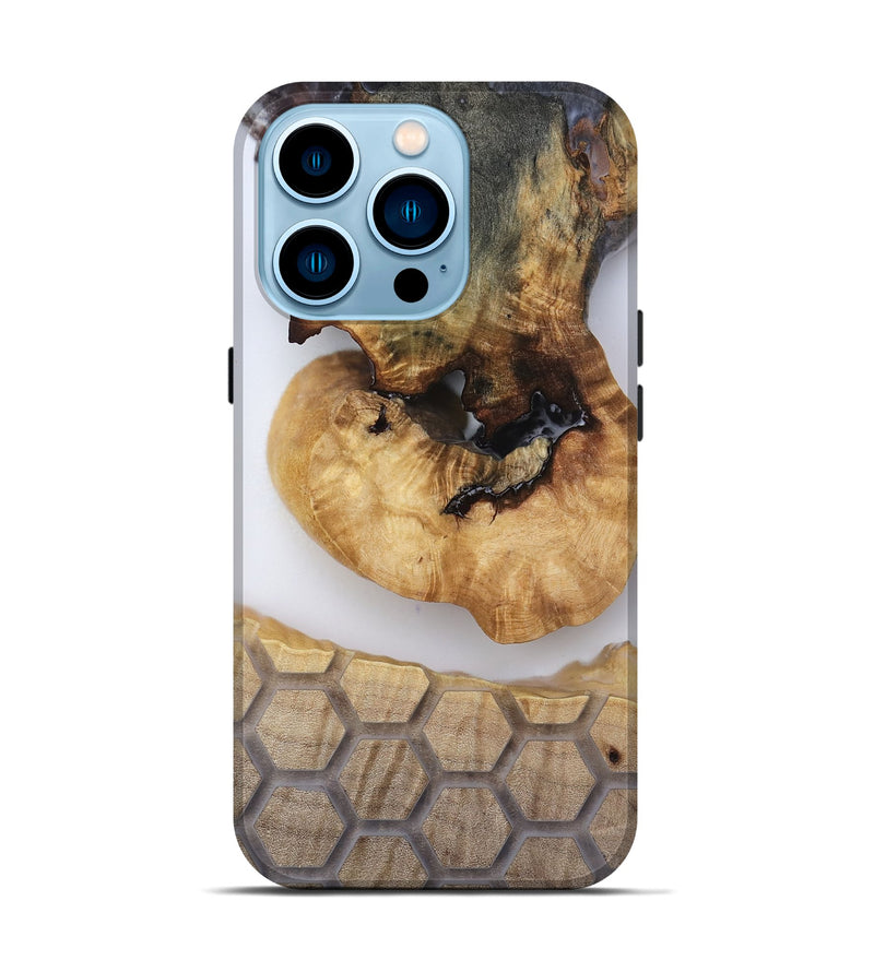 iPhone 14 Pro Wood Live Edge Phone Case - Celine (Clear, 814244)