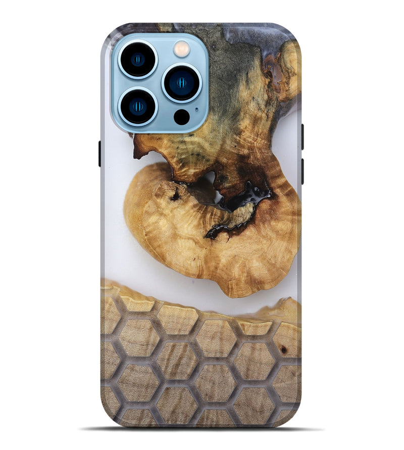 iPhone 14 Pro Max Wood Live Edge Phone Case - Celine (Clear, 814244)