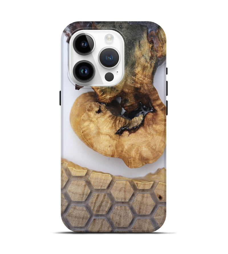 iPhone 15 Pro Wood Live Edge Phone Case - Celine (Clear, 814244)