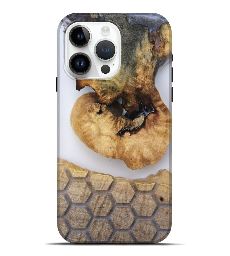 iPhone 15 Pro Max Wood Live Edge Phone Case - Celine (Clear, 814244)