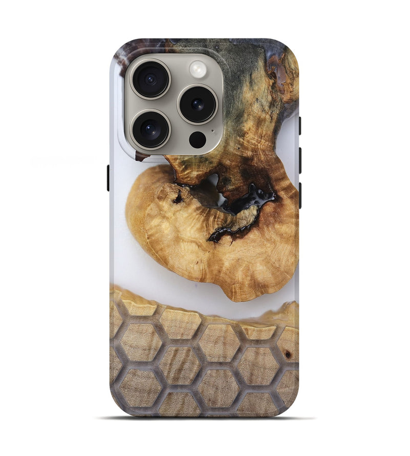 iPhone 16 Pro Wood Live Edge Phone Case - Celine (Clear, 814244)