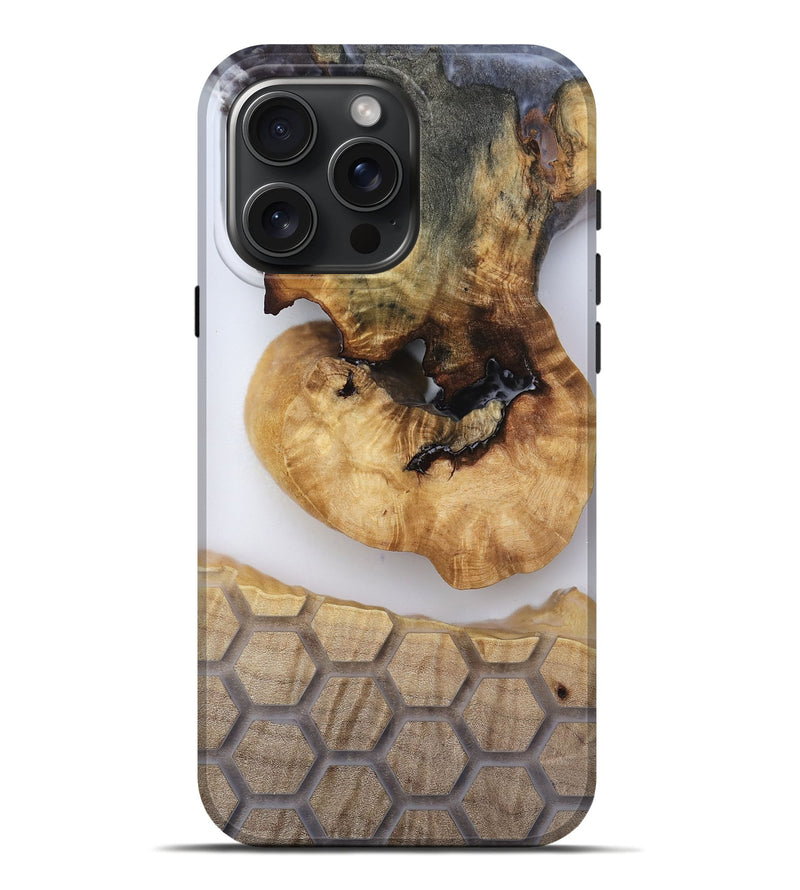 iPhone 16 Pro Max Wood Live Edge Phone Case - Celine (Clear, 814244)