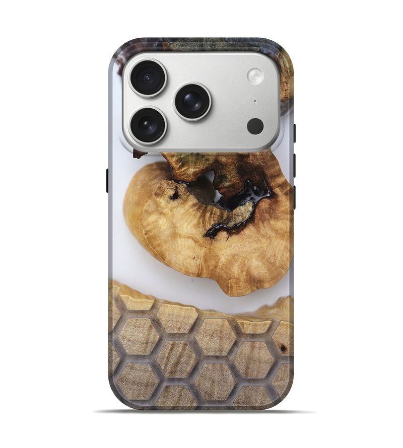 iPhone 17 Pro Wood Live Edge Phone Case - Celine (Clear, 814244)