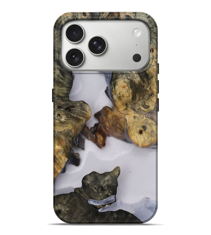 iPhone 17 Pro Max Wood Live Edge Phone Case - Edwin (Clear, 814258)