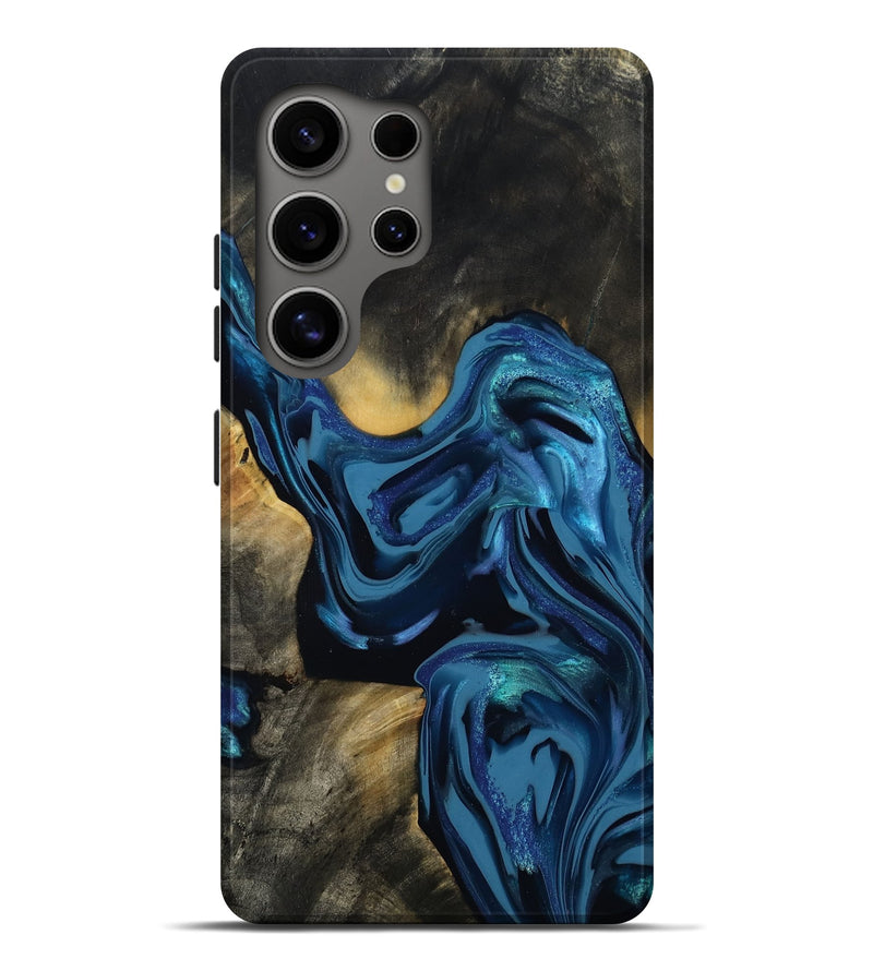 Galaxy S25 Ultra Wood Live Edge Phone Case - Koda (Blue, 814270)