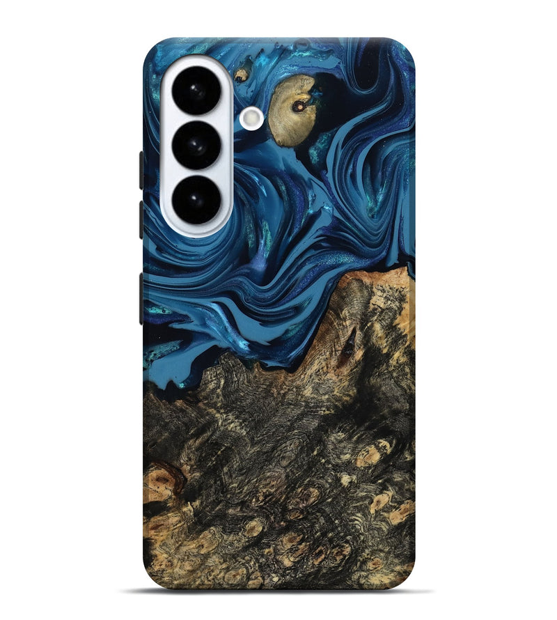 Galaxy S26 Plus Wood Live Edge Phone Case - Kamiyah (Blue, 814271)