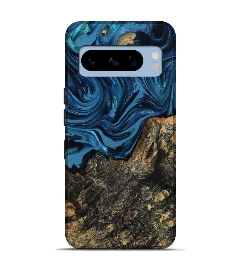 Pixel 8 Pro Wood Live Edge Phone Case - Kamiyah (Blue, 814271)