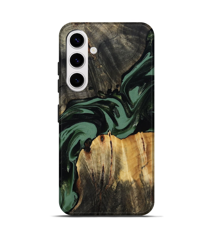 Galaxy S25 Wood Live Edge Phone Case - Luciano (Green, 814283)