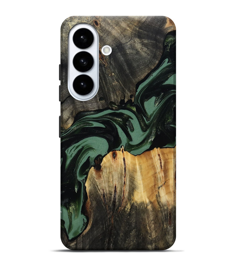 Galaxy S26 Plus Wood Live Edge Phone Case - Luciano (Green, 814283)