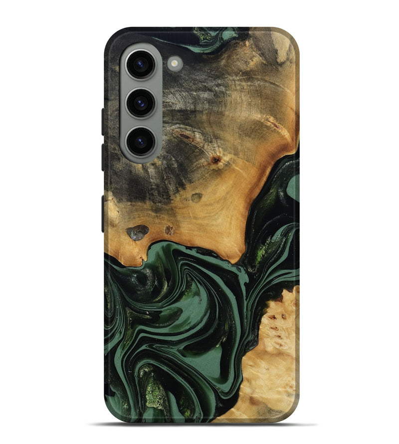 Galaxy S23 Plus Wood Live Edge Phone Case - Arther (Green, 814284)