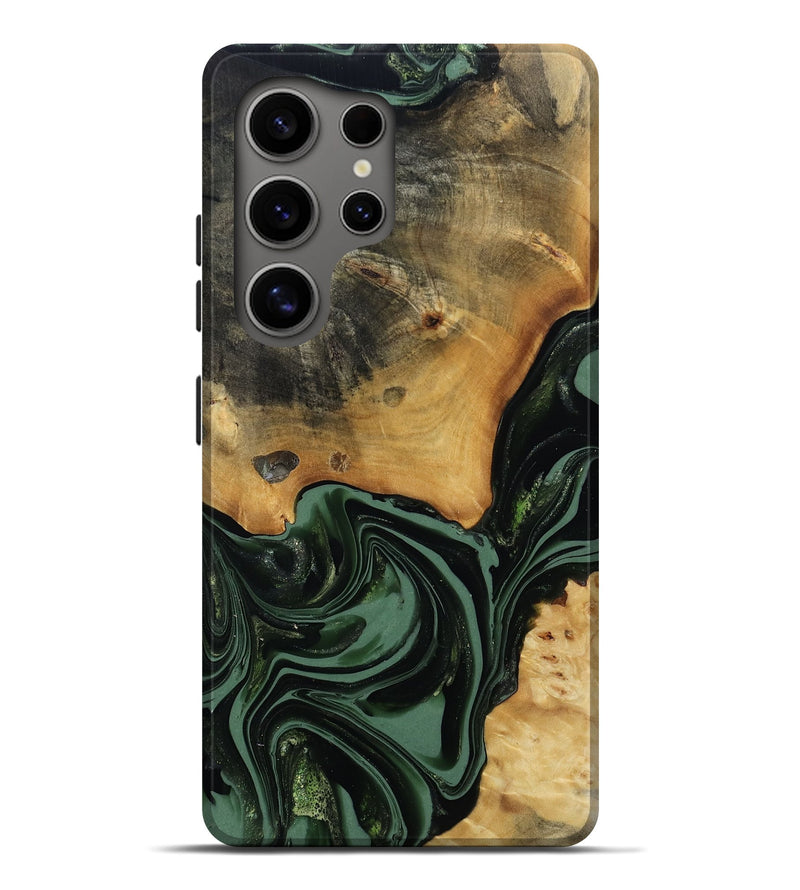 Galaxy S25 Ultra Wood Live Edge Phone Case - Arther (Green, 814284)