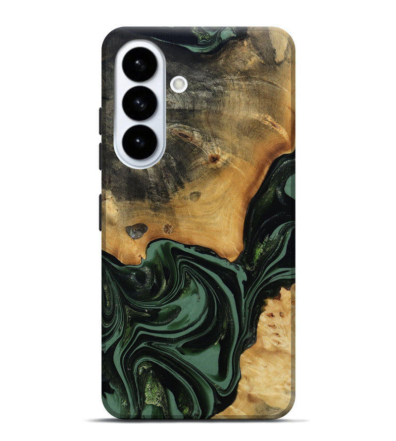 Galaxy S26 Plus Wood Live Edge Phone Case - Arther (Green, 814284)