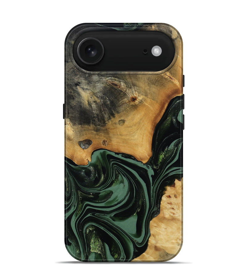 iPhone 17 Air Wood Live Edge Phone Case - Arther (Green, 814284)