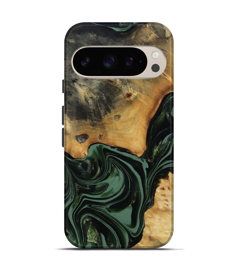 Pixel 10 Wood Live Edge Phone Case - Arther (Green, 814284)
