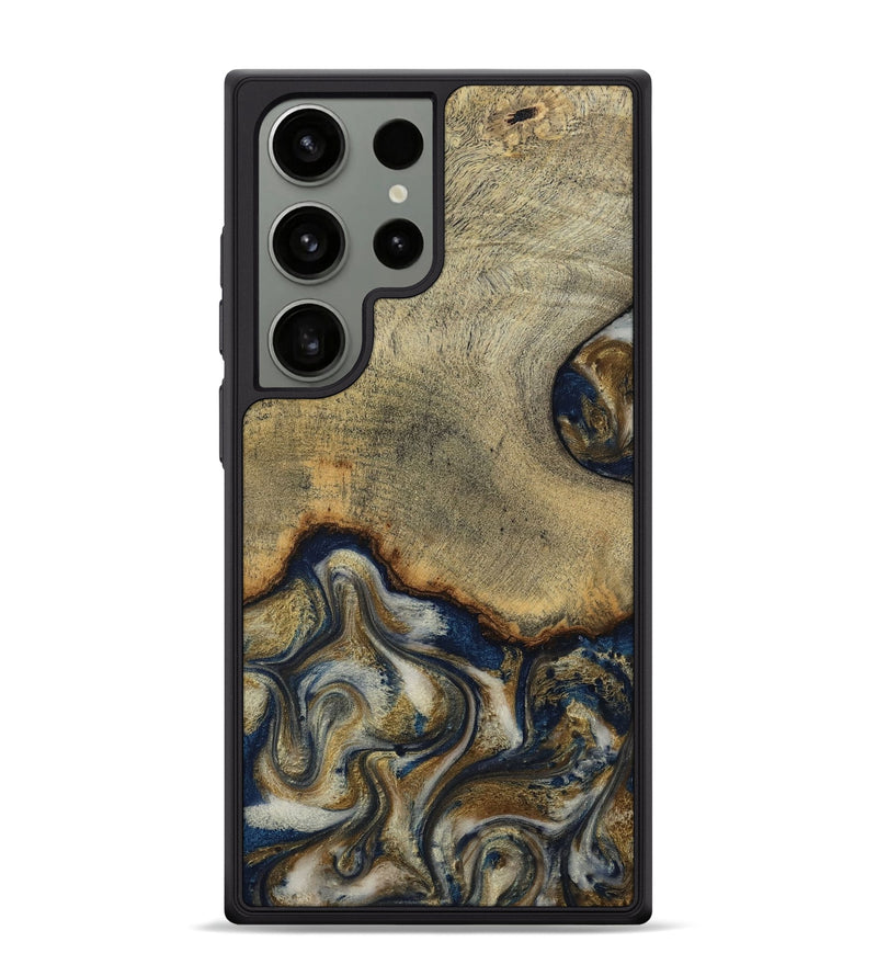 Galaxy S24 Ultra Wood Phone Case - Verda (Teal & Gold, 814290)