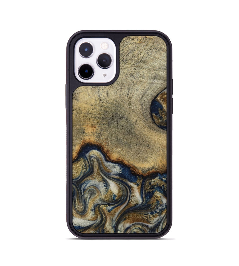 iPhone 11 Pro Wood Phone Case - Verda (Teal & Gold, 814290)