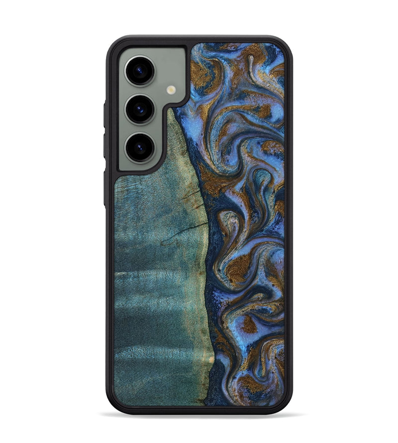 Galaxy S24 Plus Wood Phone Case - Sariah (Teal & Gold, 814294)